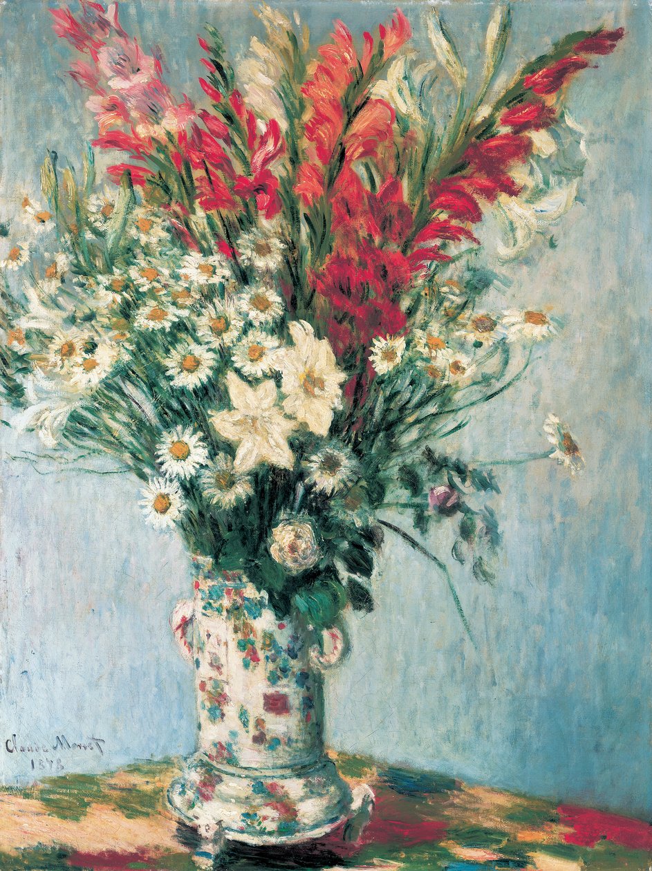 Vase med blomster, 1878 av Claude Monet