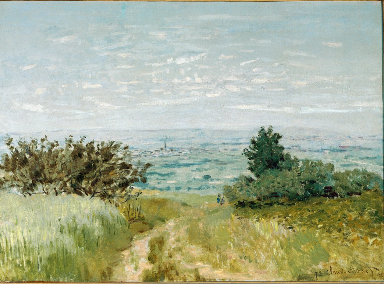 Utsikt fra sletten til Argenteuil, skråningene av Sannois - 1872. Olje på lerret av Claude Monet