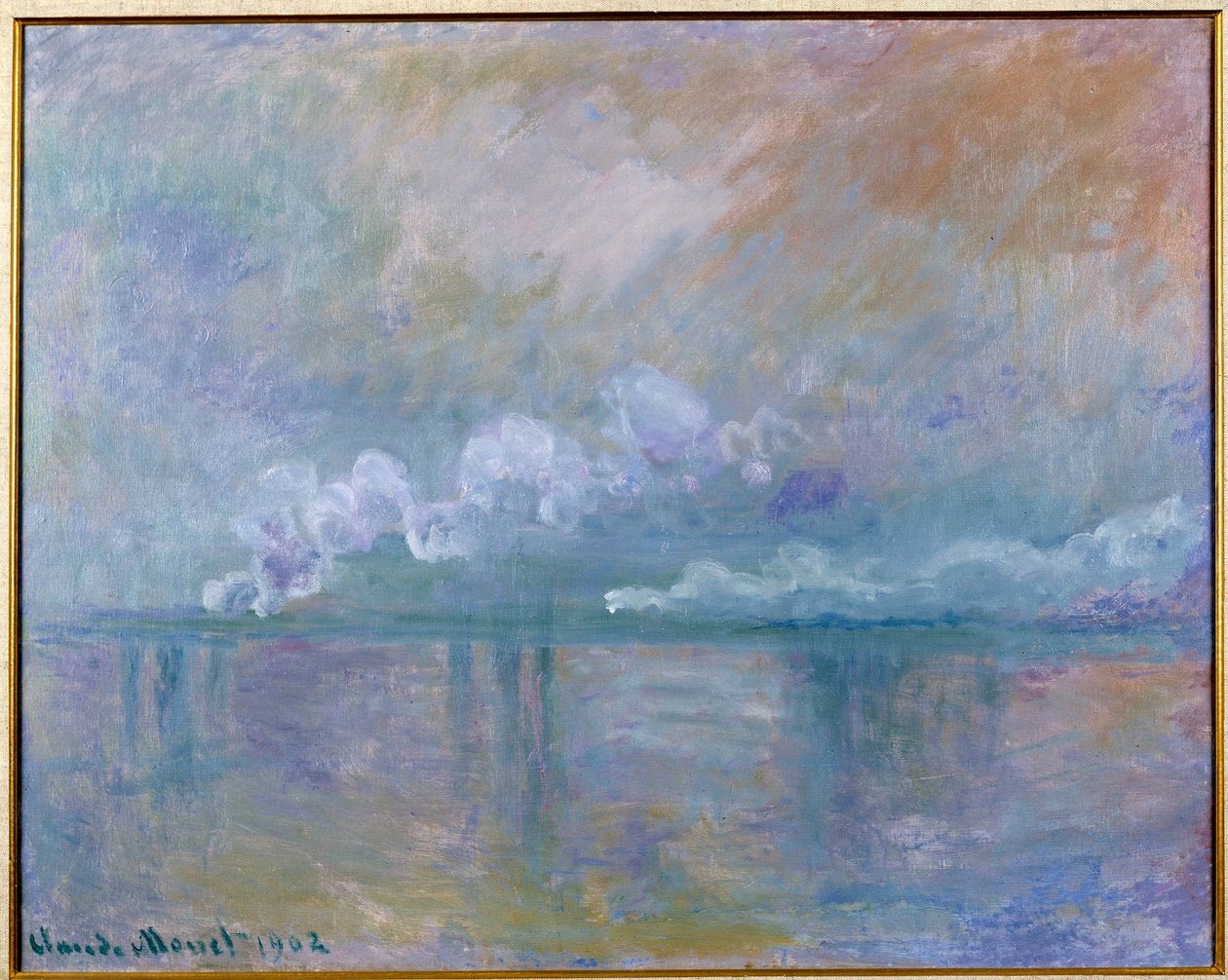 Utsikt over Charing cross bridge i London av Claude Monet