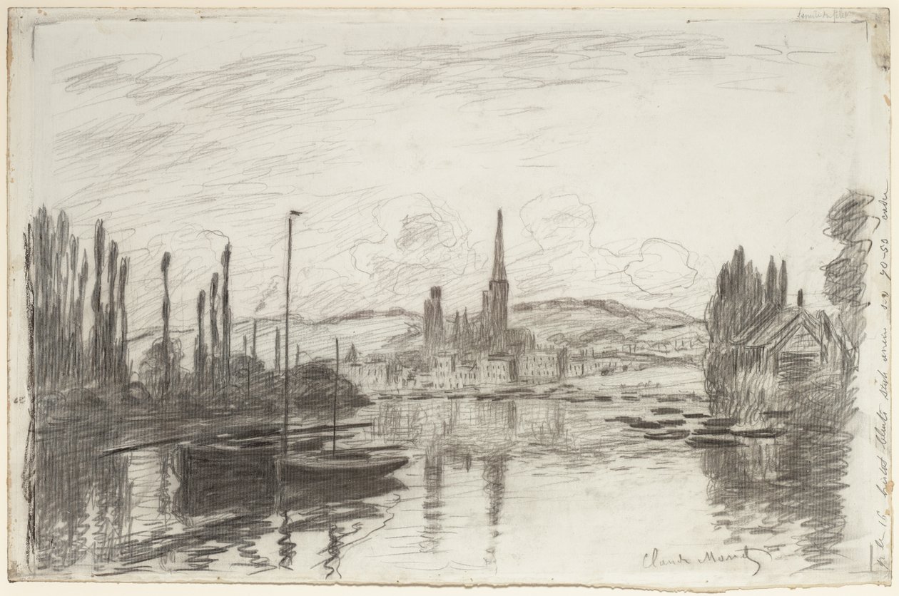 Utsikt over Rouen av Claude Monet