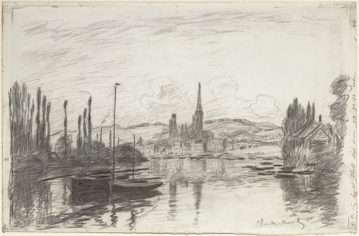 Utsikt over Rouen, 1883 av Claude Monet