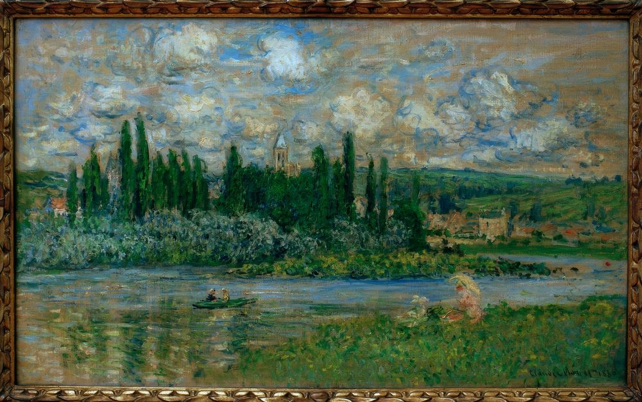 Vue de Vetheuil (Utsikt over Vetheuil sur Seine) av Claude Monet