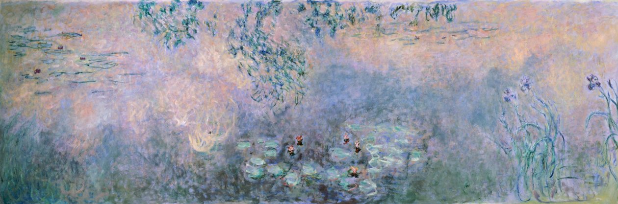Vannliljer (vannliljedam med iris) av Claude Monet