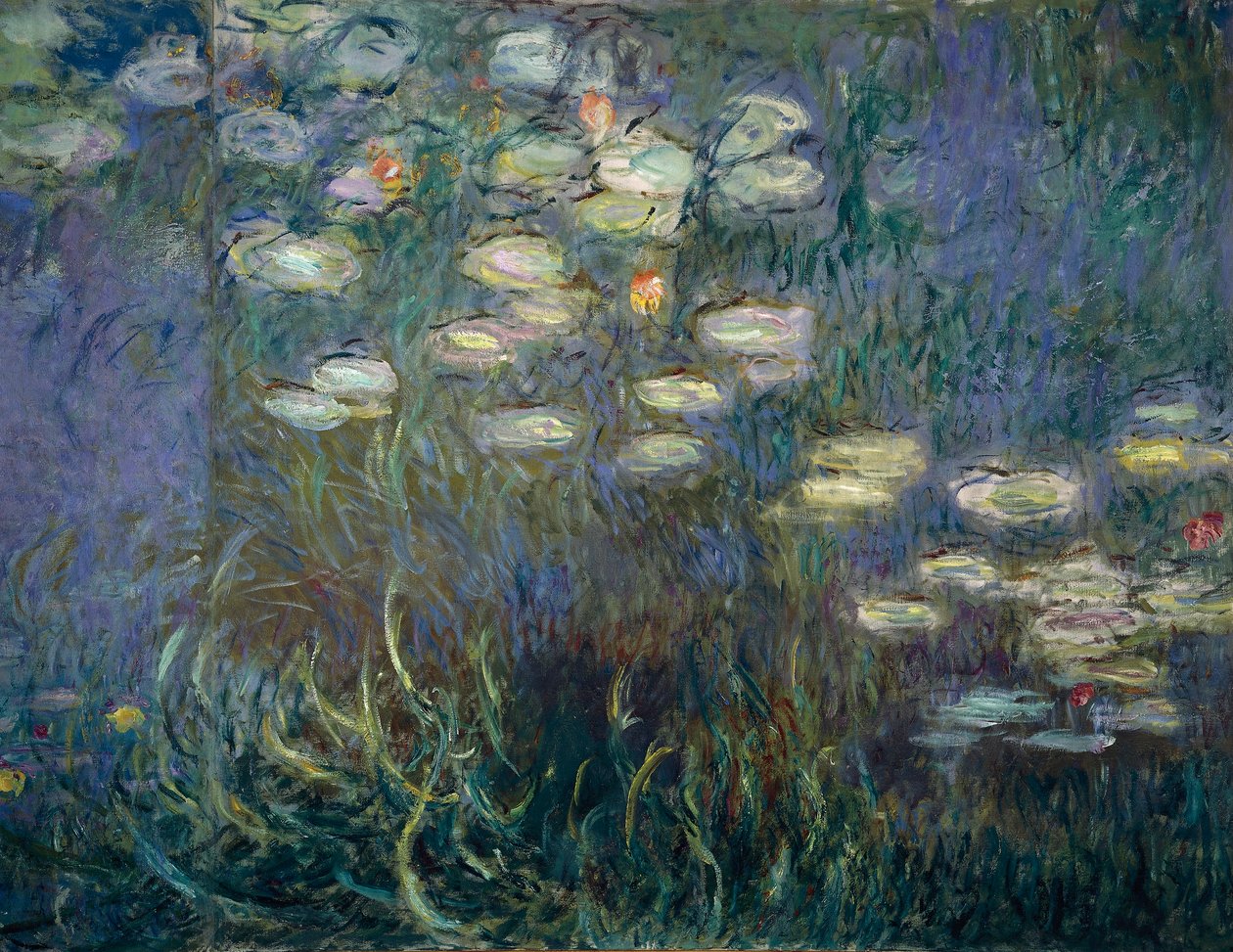 Vannliljer (detalj) (olje på lerret) av Claude Monet