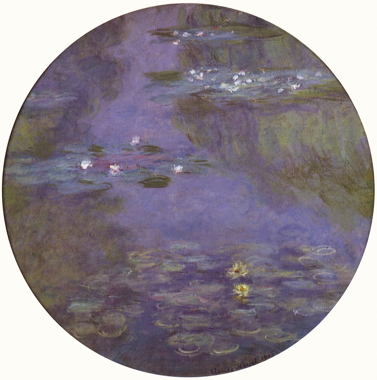 Vannlilje-rundel av Claude Monet