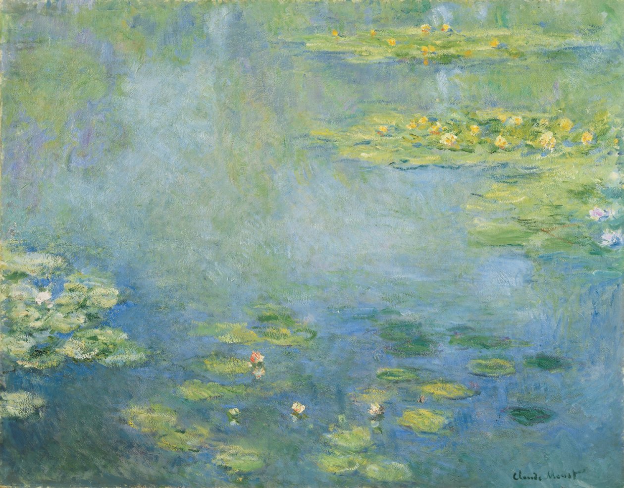 Vannliljer (olje på lerret) av Claude Monet
