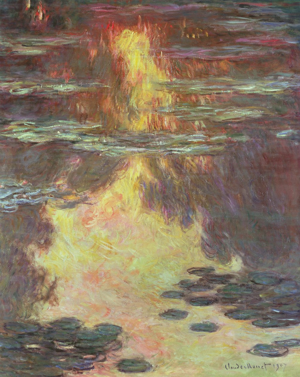 Vannliljer, 1907 av Claude Monet