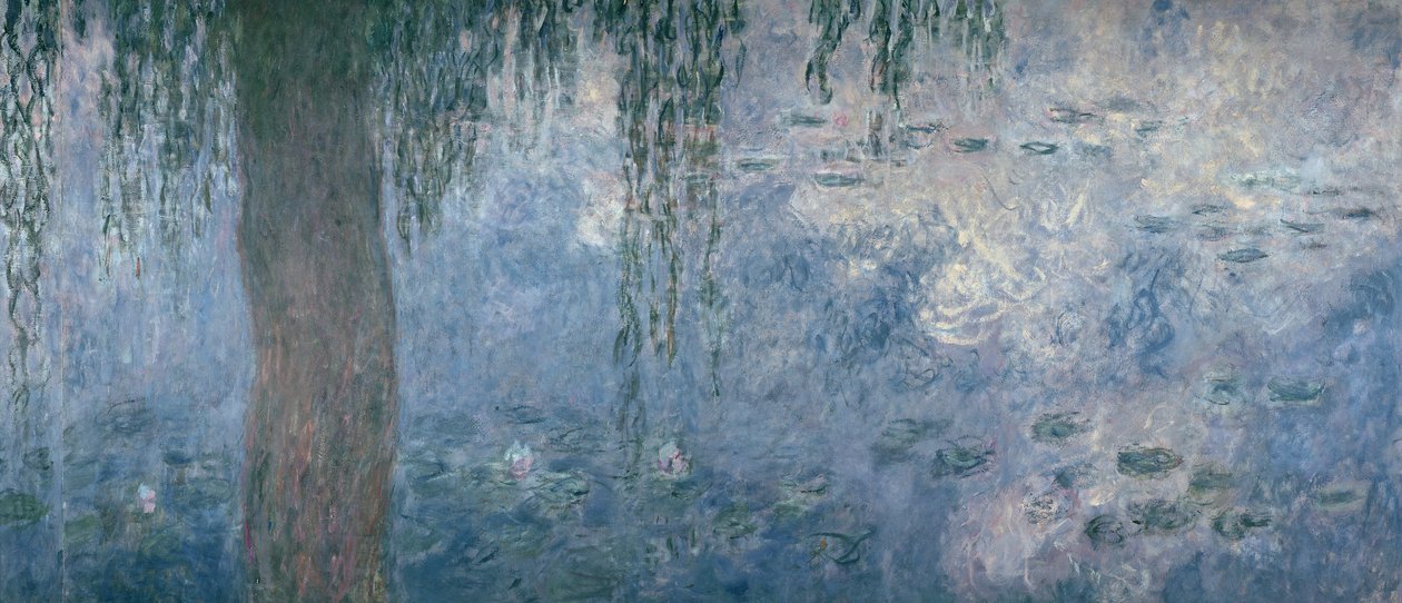 Waterlilies: Morning with Weeping Willows, 1914-18 (høyre del) av Claude Monet