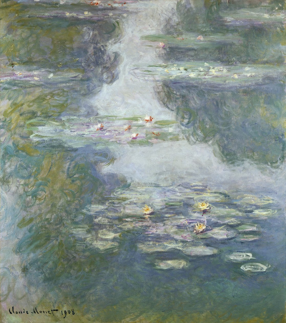 Vannliljer, Nympheas, 1908 av Claude Monet