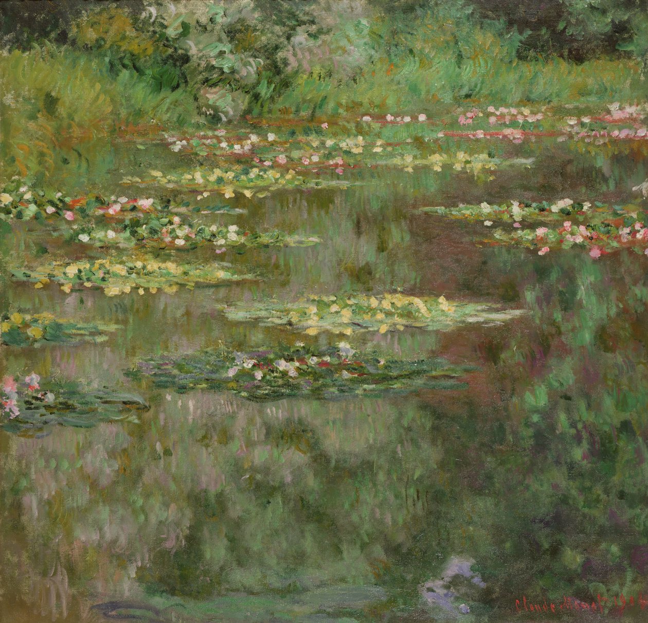 Waterlilies or The Water Lily Pond (Nymphéas) 1904 (olje på lerret) av Claude Monet