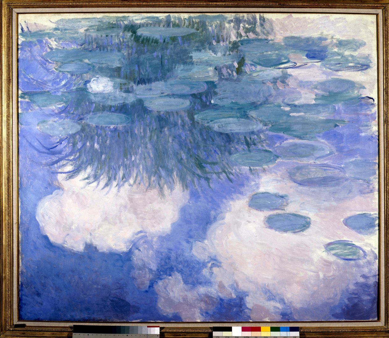 Vannliljer med effekter av skyer, ca. 1914-1917 (olje på lerret) av Claude Monet