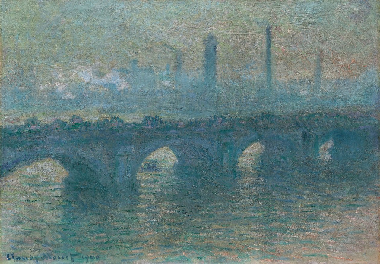 Waterloo Bridge, Gray Weather av Claude Monet