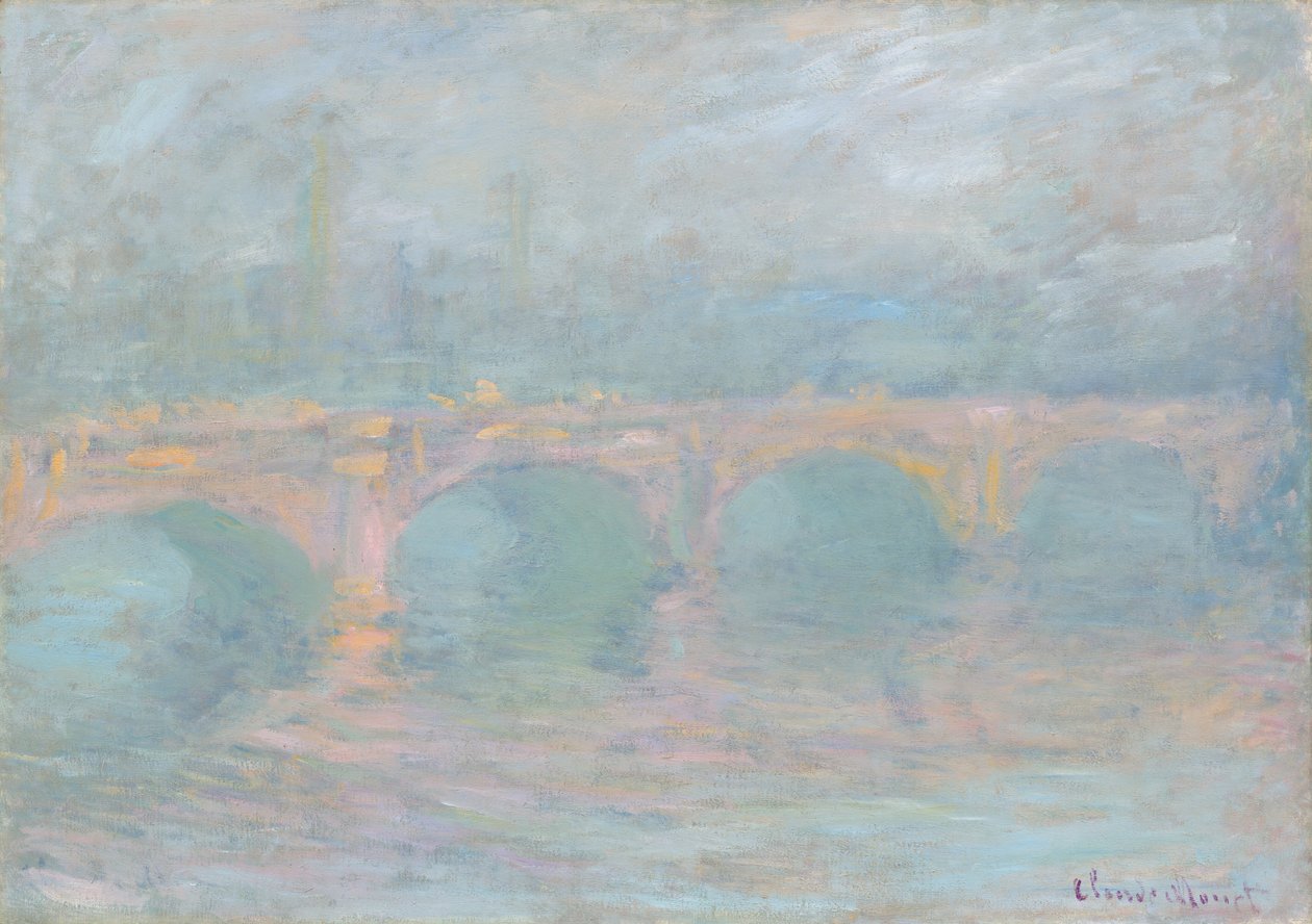 Waterloo Bridge, London, ved solnedgang, 1904. av Claude Monet