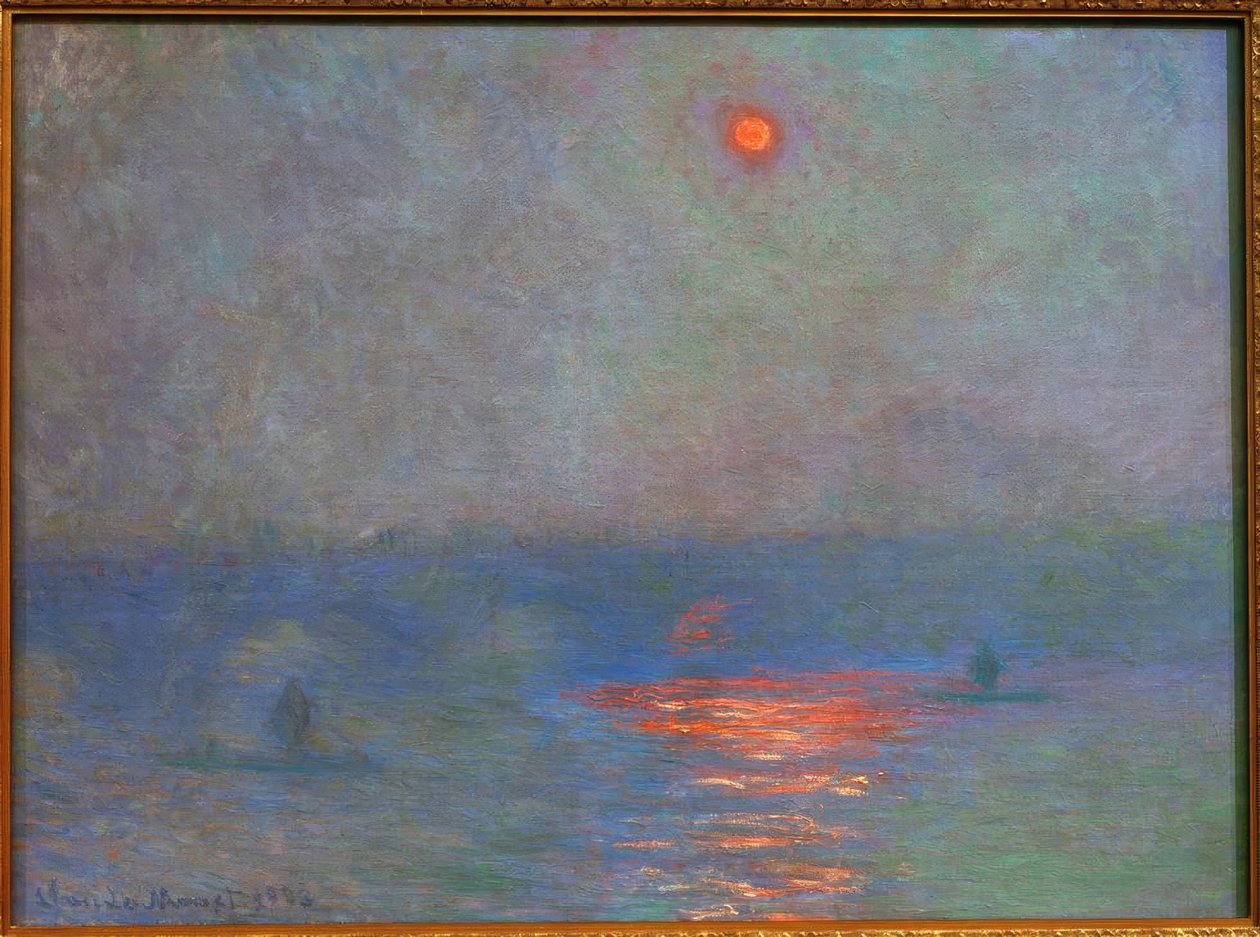 Waterloo Bridge, Sun in the Fog (Sonne im Nebel) av Claude Monet