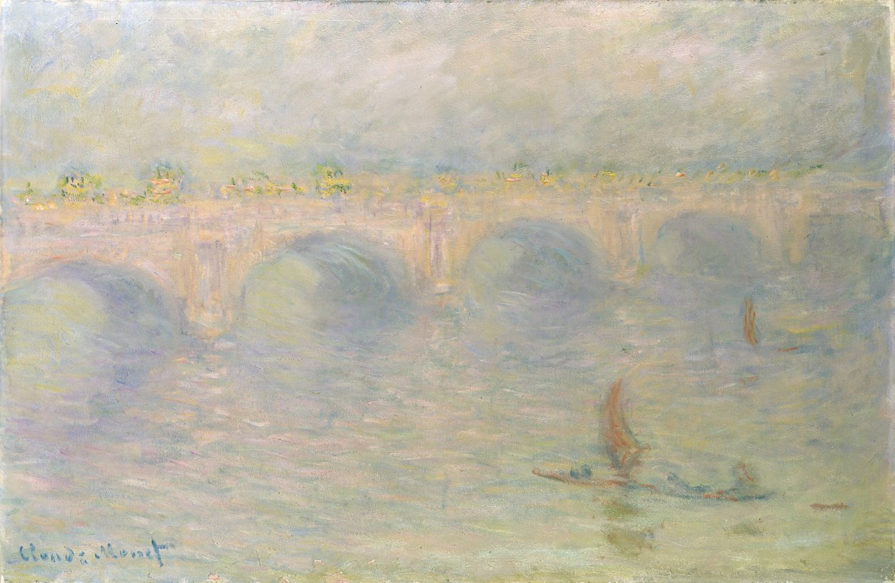 Waterloo Bridge, Sollyseffekt, 1899-1901 av Claude Monet