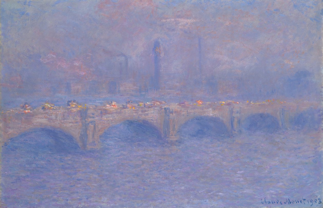 Waterloo Bridge, Sunlight Effect, 1903. av Claude Monet