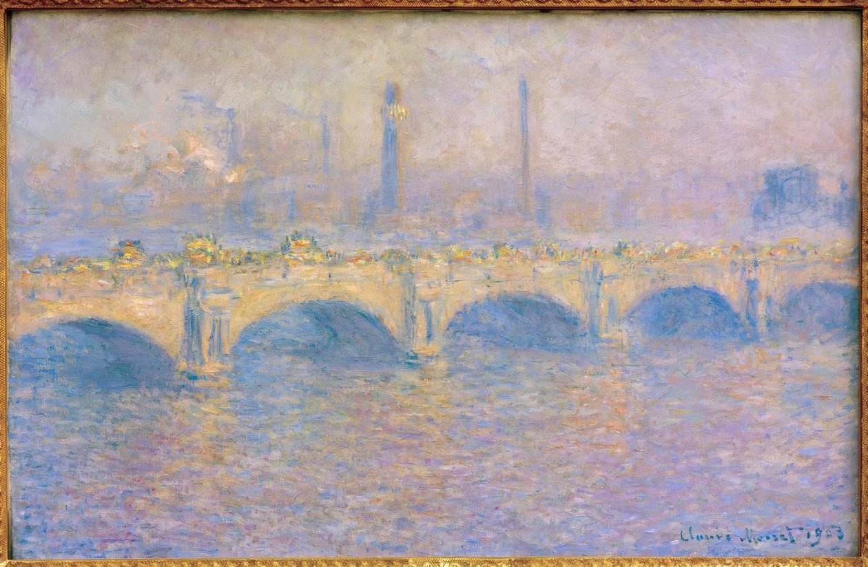 Waterloo Bridge, soleffekt (Waterloo Bridge, Sonne) av Claude Monet