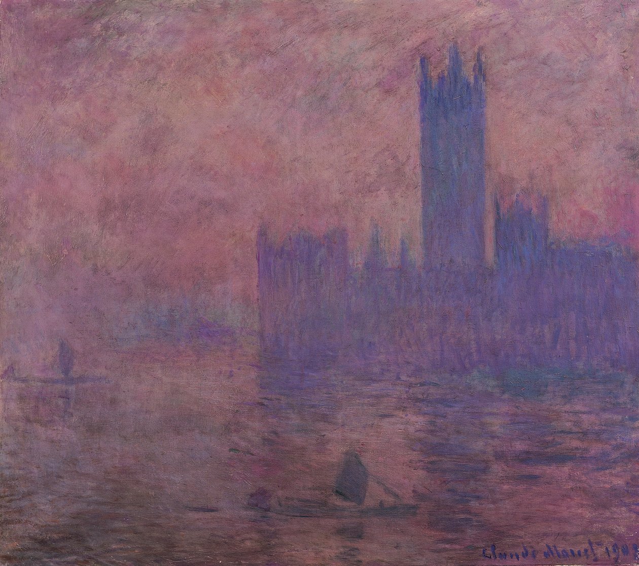Westminster tårnet av Claude Monet