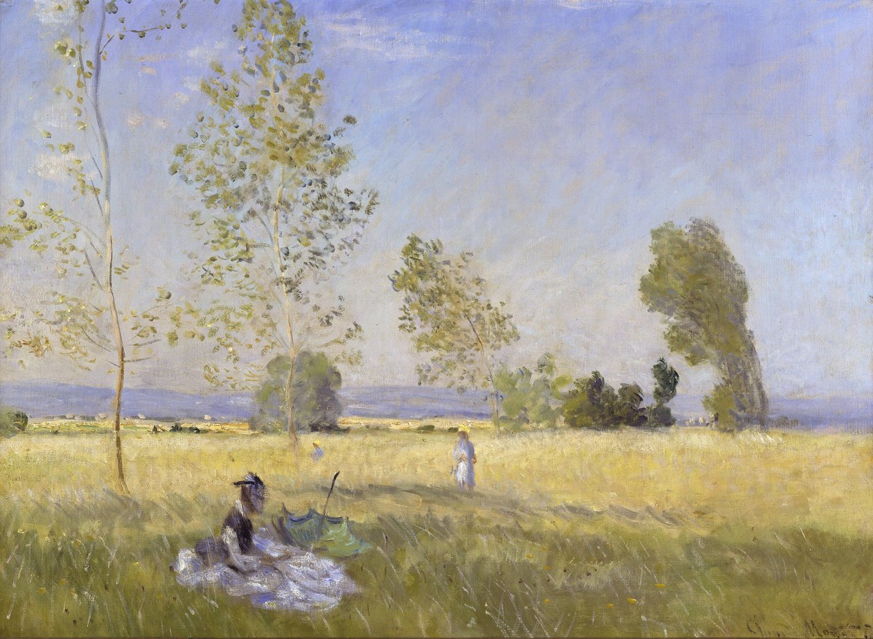Eng i Bezons (sommer) av Claude Monet