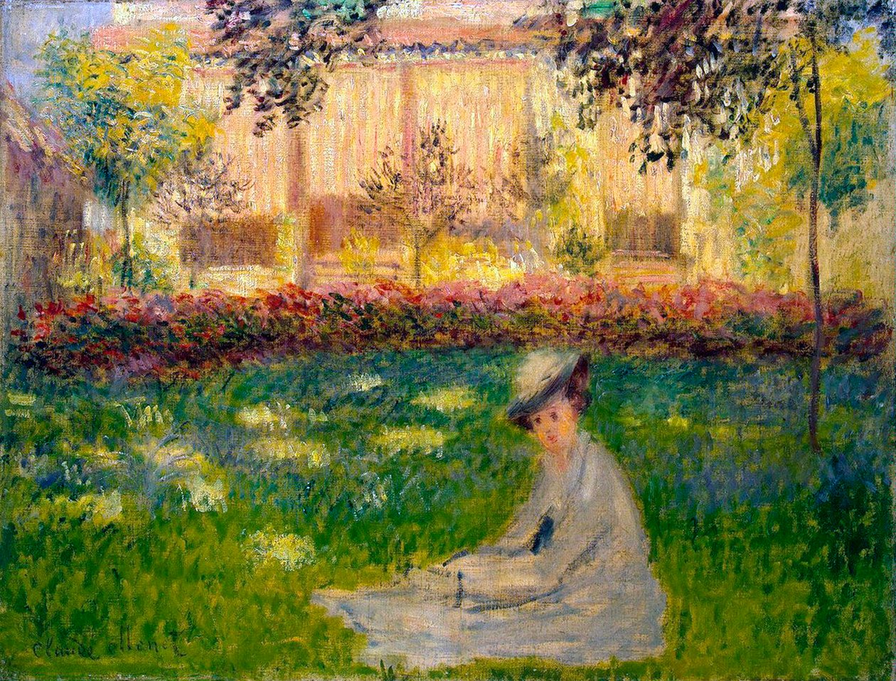Kvinne i en hage, 1876. av Claude Monet