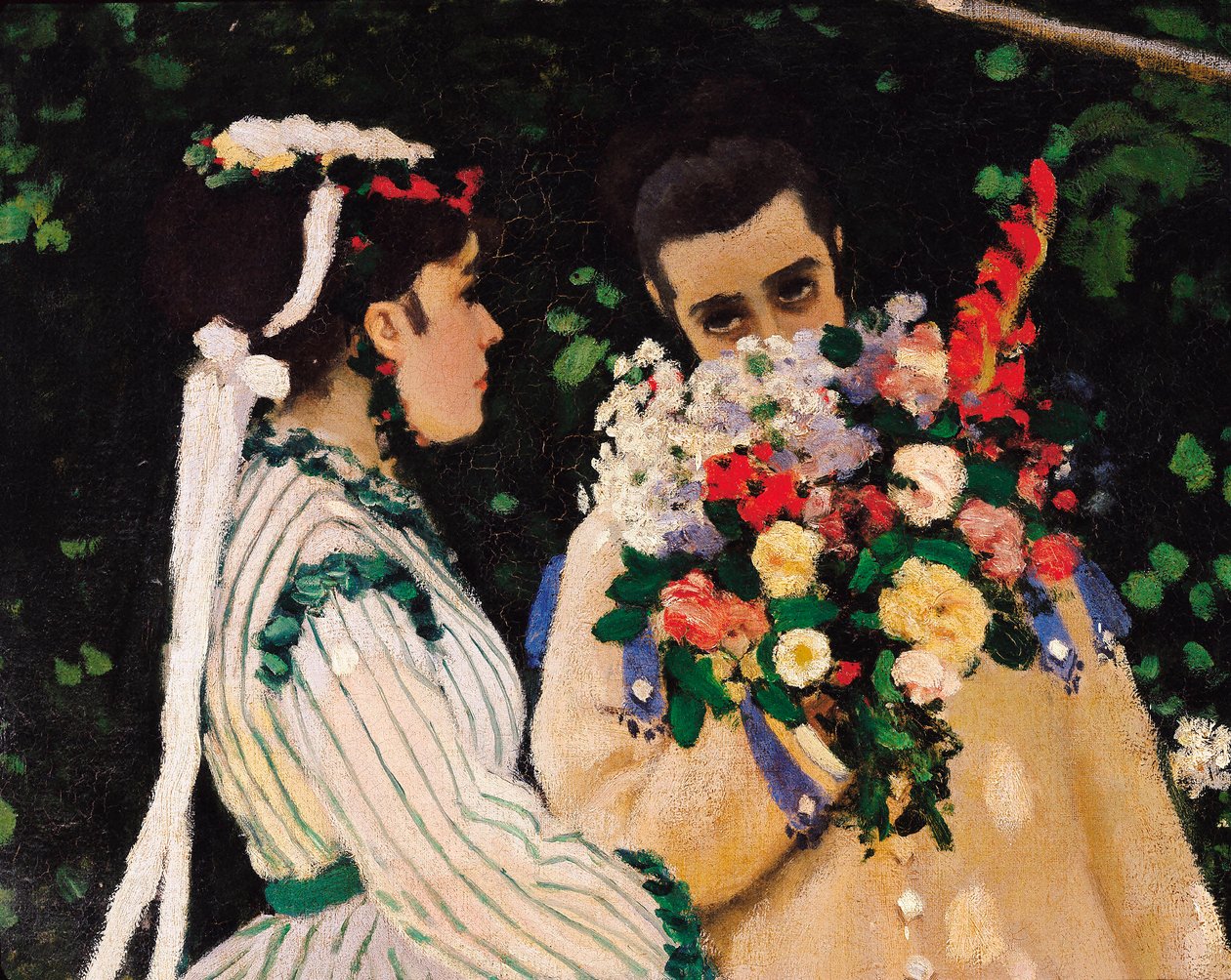 Women in the Garden, detalj, ca. 1866 (olje på lerret) av Claude Monet