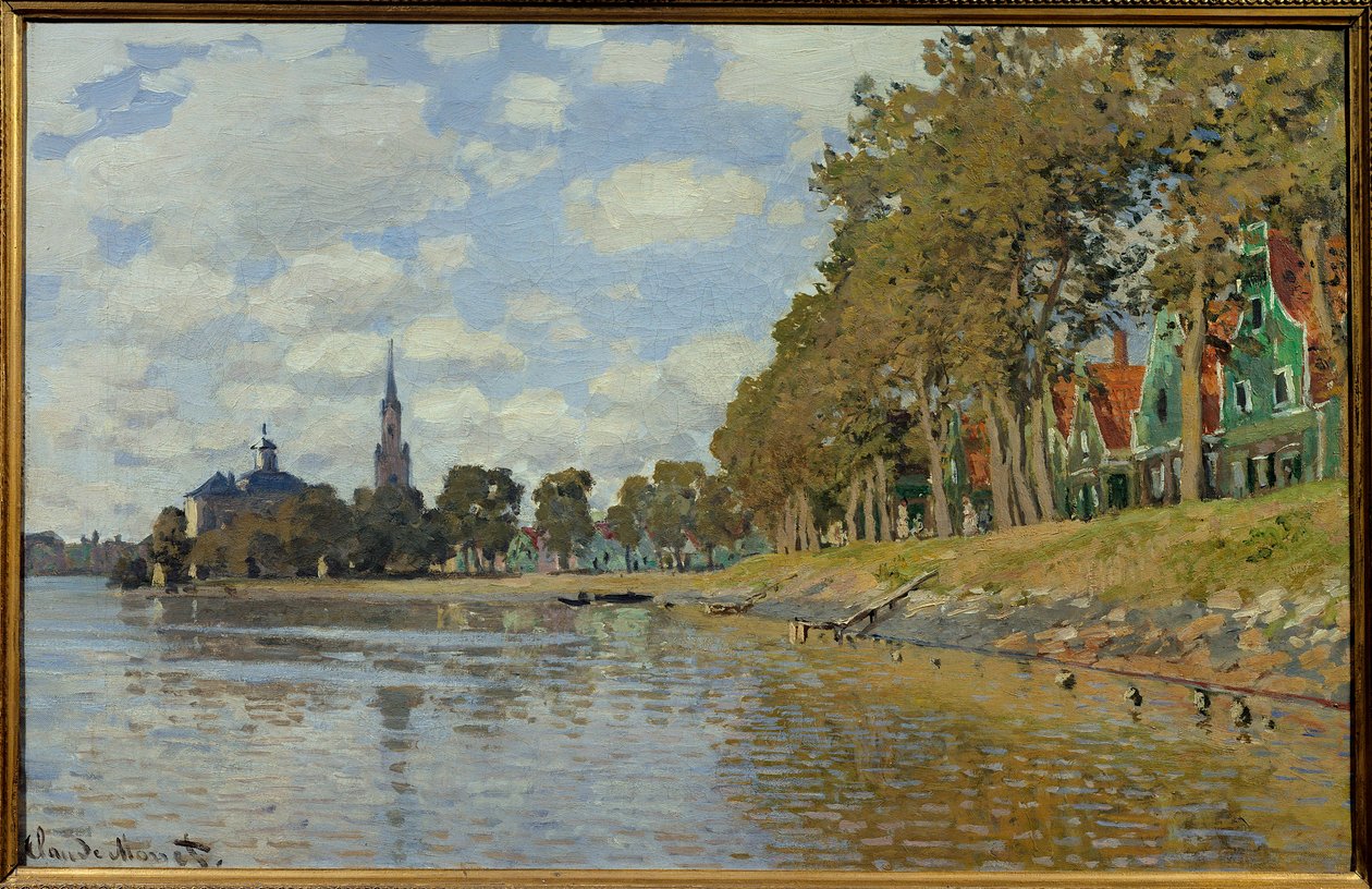 Zaandam. 1871. (0,48 x 0,73 cm) Nederlandsk landskap. Olje på lerret av Claude Monet (1840-1926). Musee d