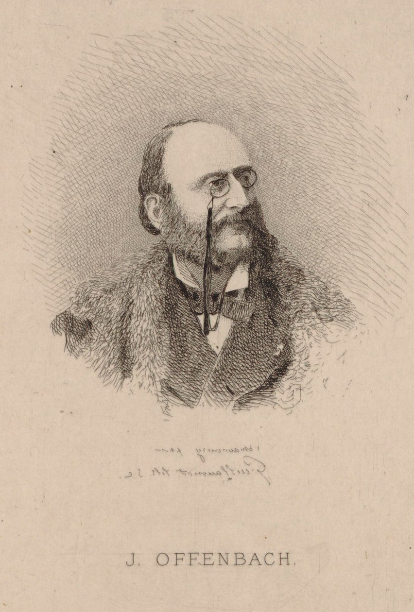 Portrett av Jacques Offenbach 1819-1880, 1870. av Claude Nicolas Eugène Guillaumot