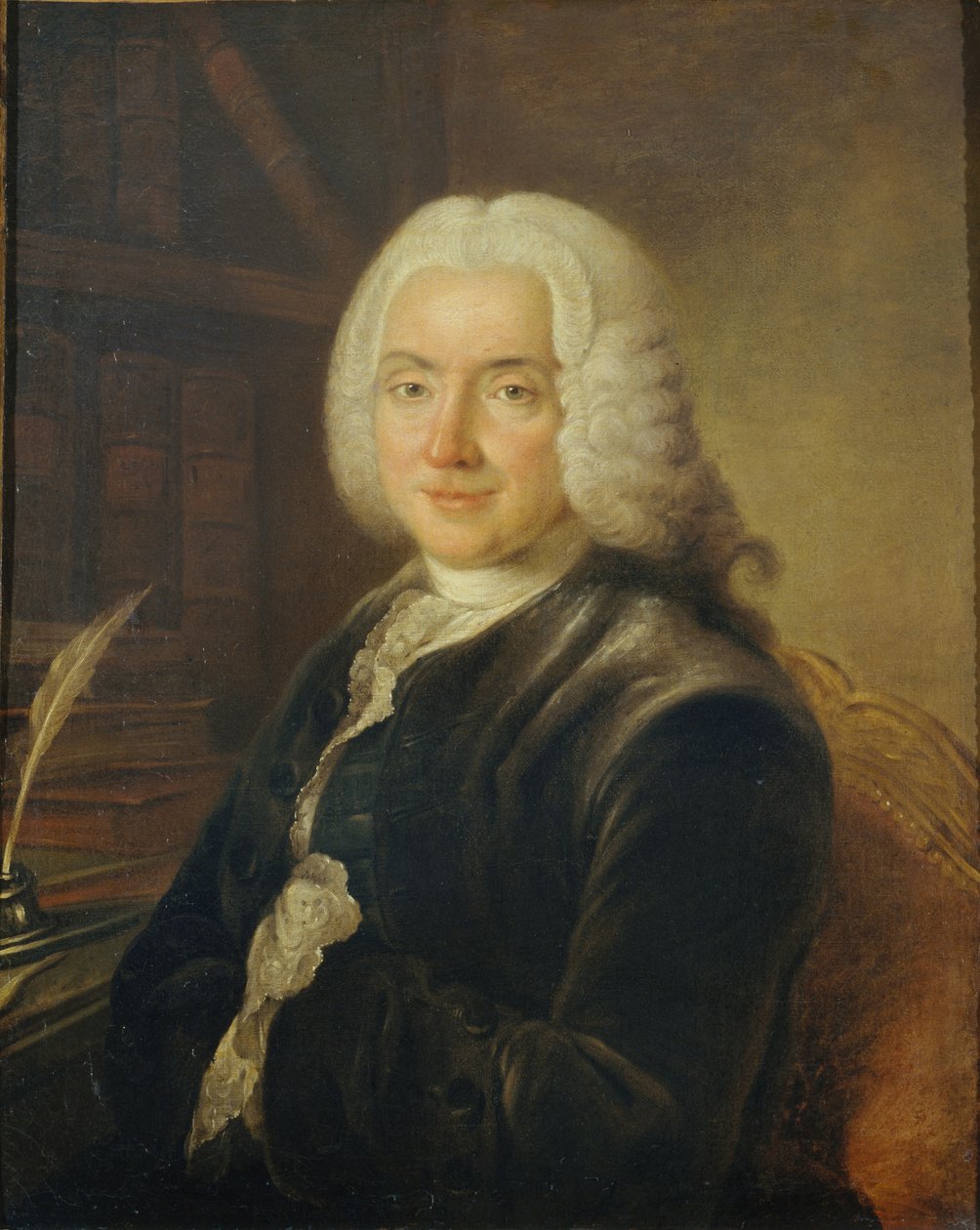 Portrett av Charles-Jean-François Hénault 1685-1770, ca 1730. av Claude Pougin de Saint Aubin