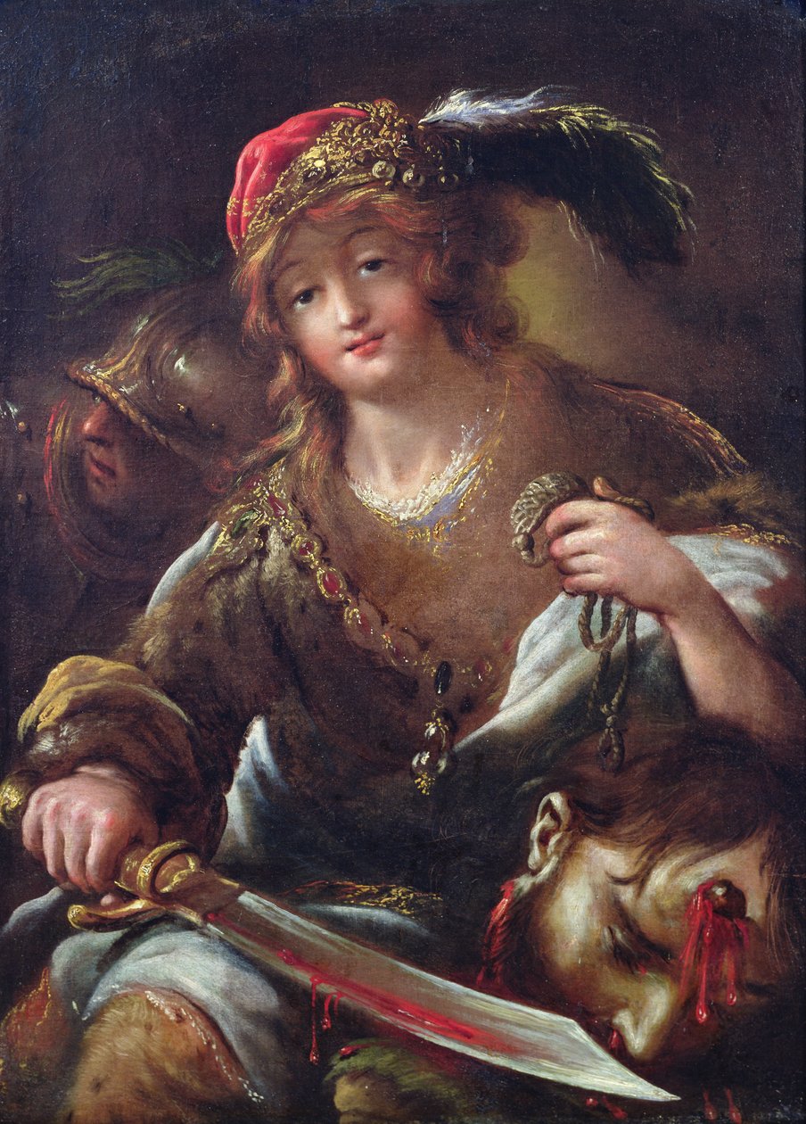 David med hodet til Goliat, ca. 1640 av Claude Vignon