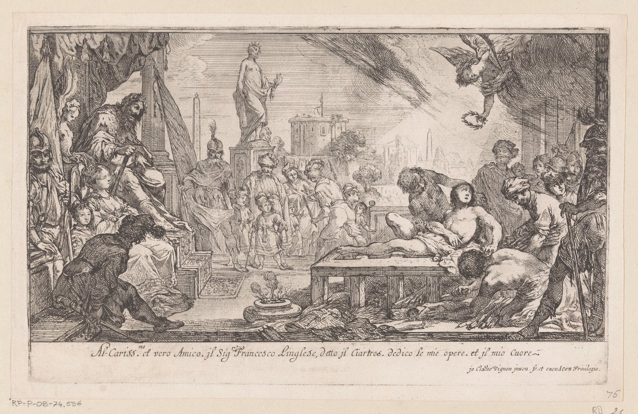 Saint Laurentius martyrium av Claude Vignon
