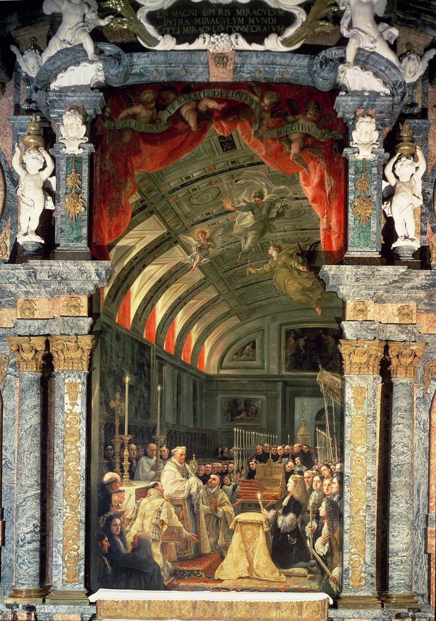 Den hellige nattverd av Charles II (1661-1700) og hans domstol, 1690 av Claudio Coello