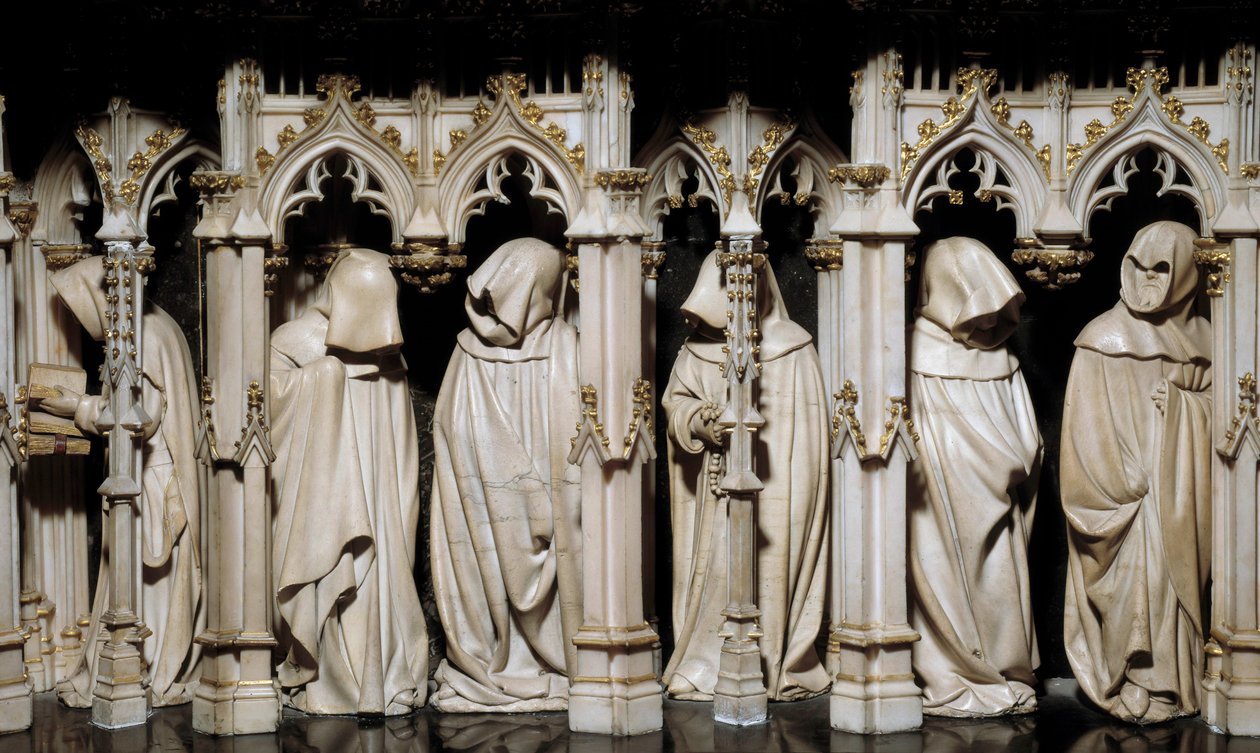 Penitentene i graven til Filip den Hardi (1342-1404) Skulptur av Claus Sluter (1350-1406) 1400-tallet. Dijon, Museum of Fine Arts av Claus Sluter