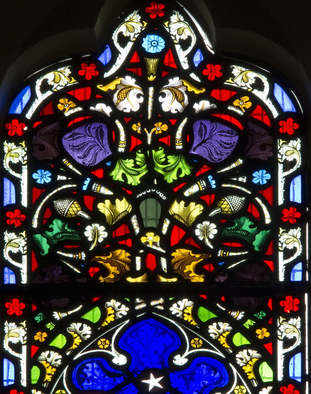 Blomsterdetalj, ca. 1858 av Clayton and Bell Clayton and Bell