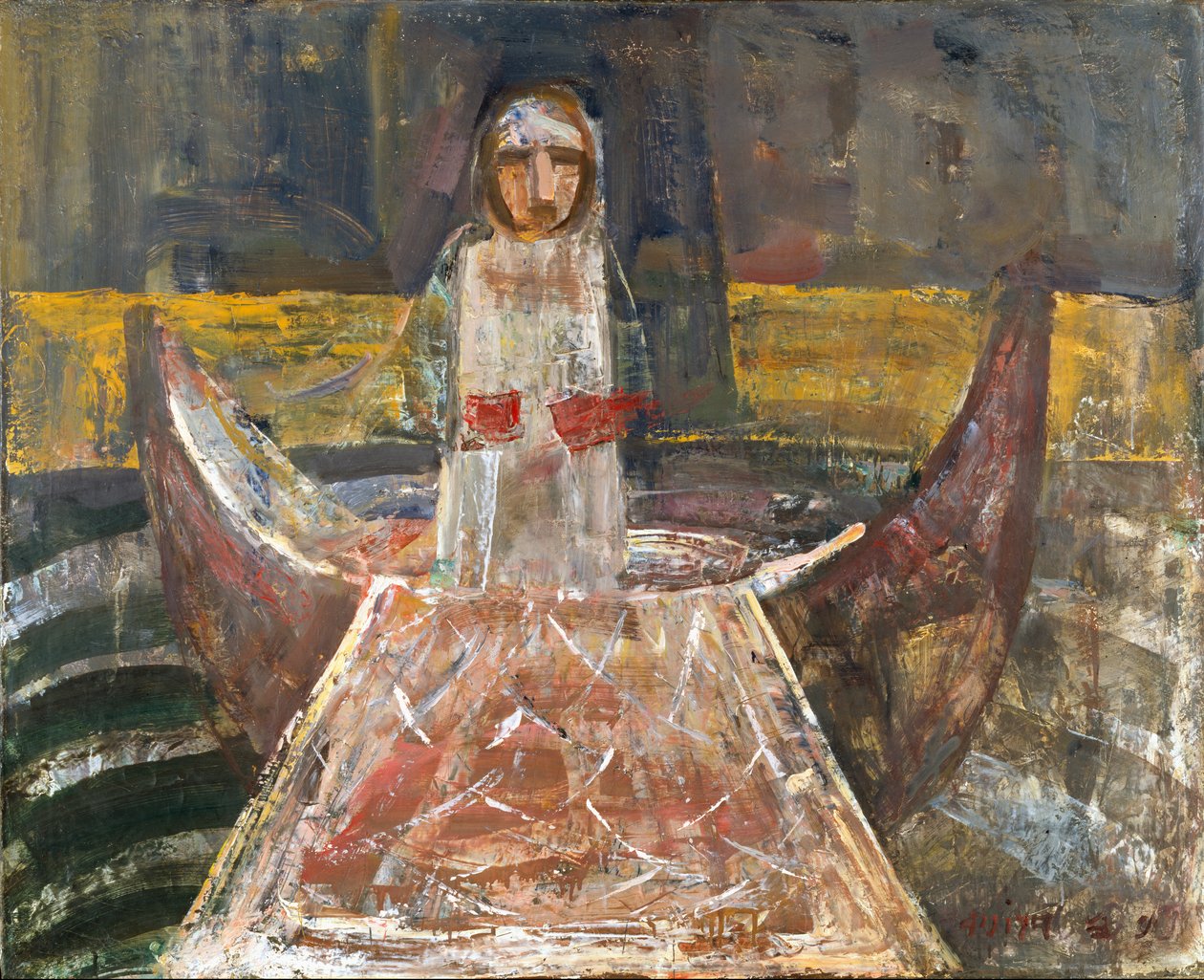 The Fisherman, slutten av 1800-begynnelsen av 1900-tallet (olje på lerret) av Clayton S. Price