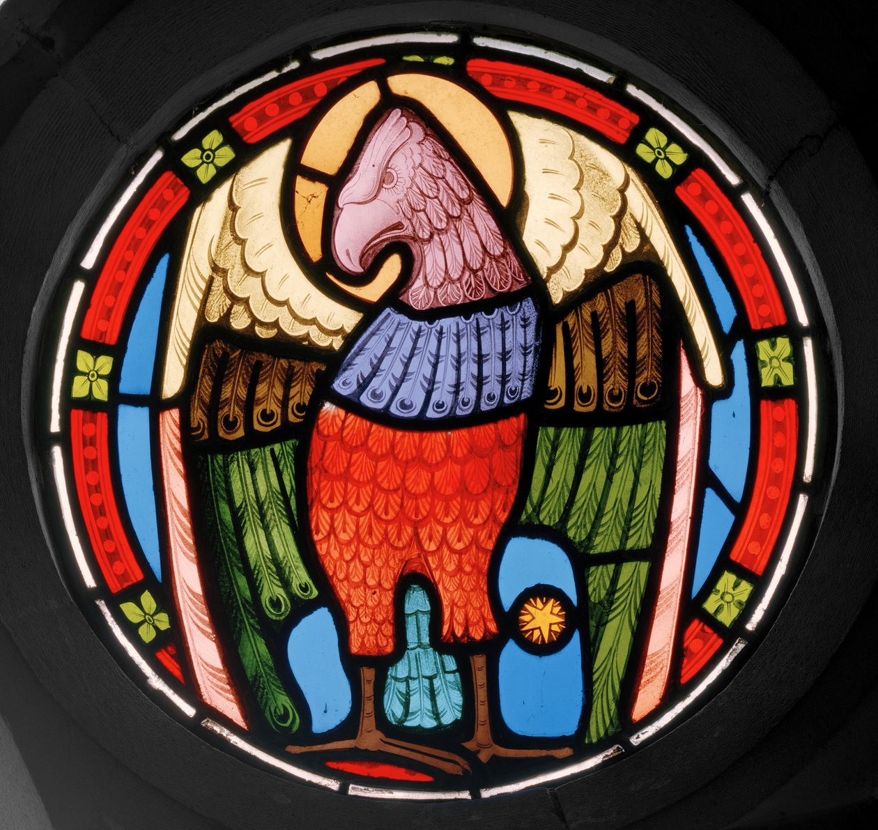 Eagle, 1865 (farget glass) av Clement James Heaton