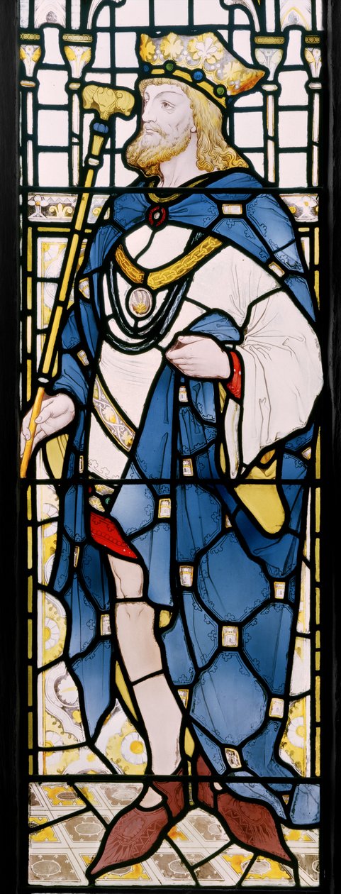 Edward II, detalj fra et vindu i Great Hall, 1867-71 av Clement James Heaton