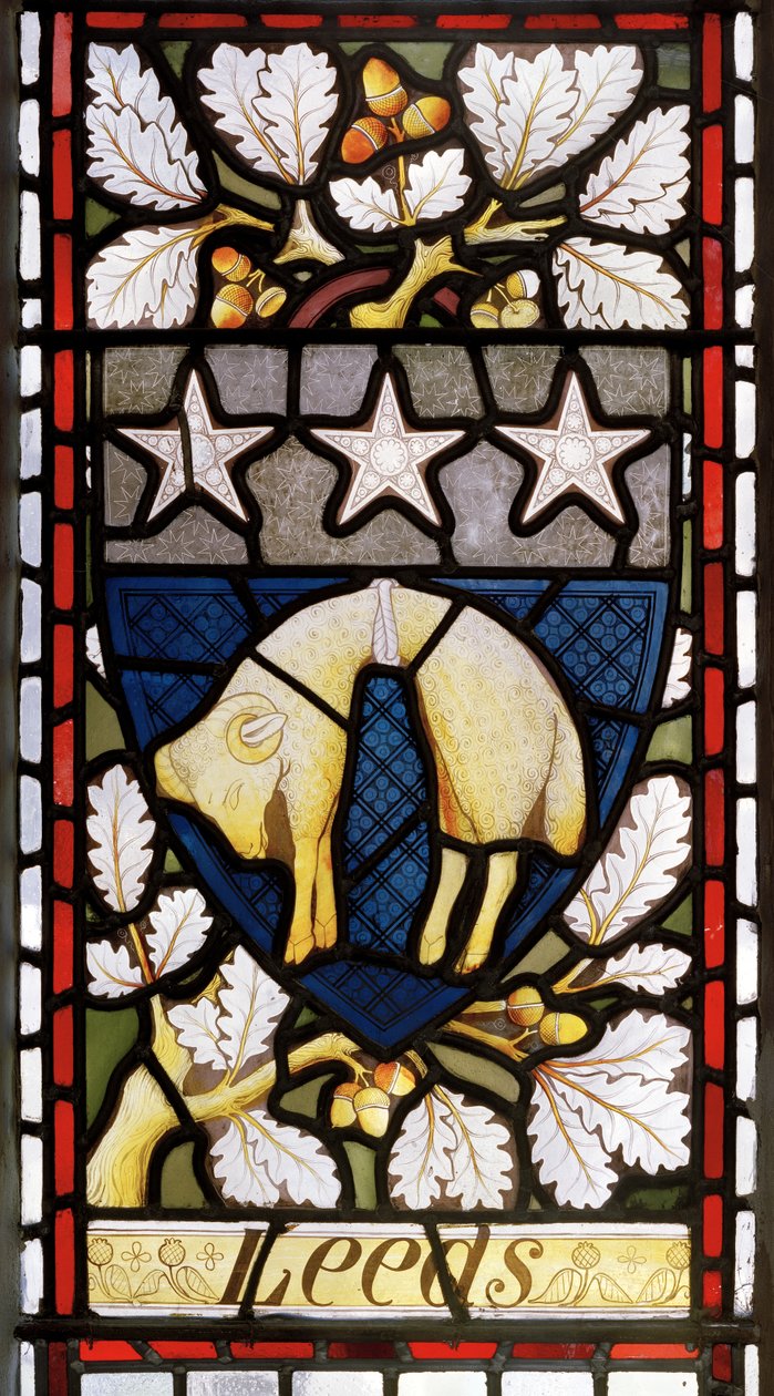 Leeds Heraldry, 1867-71 (farget glass) av Clement James Heaton