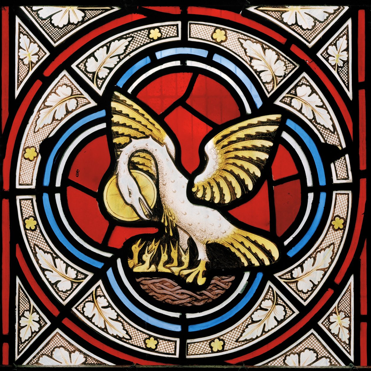 The Pelican in her Piety, ca. 1866 (farget glass) av Clement James Heaton