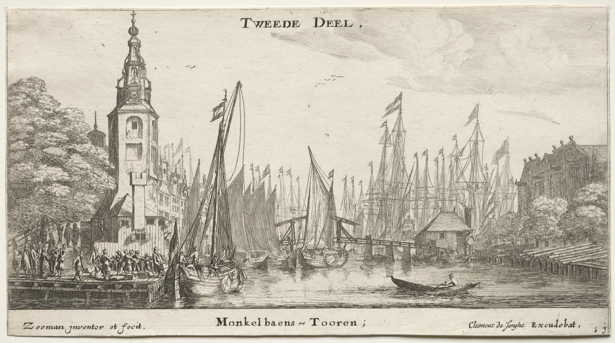 Ulike skip og utsikt over Amsterdam (Verscheÿde Ships og Gesichten van Amstelredam), del II av Clement de Jonghe