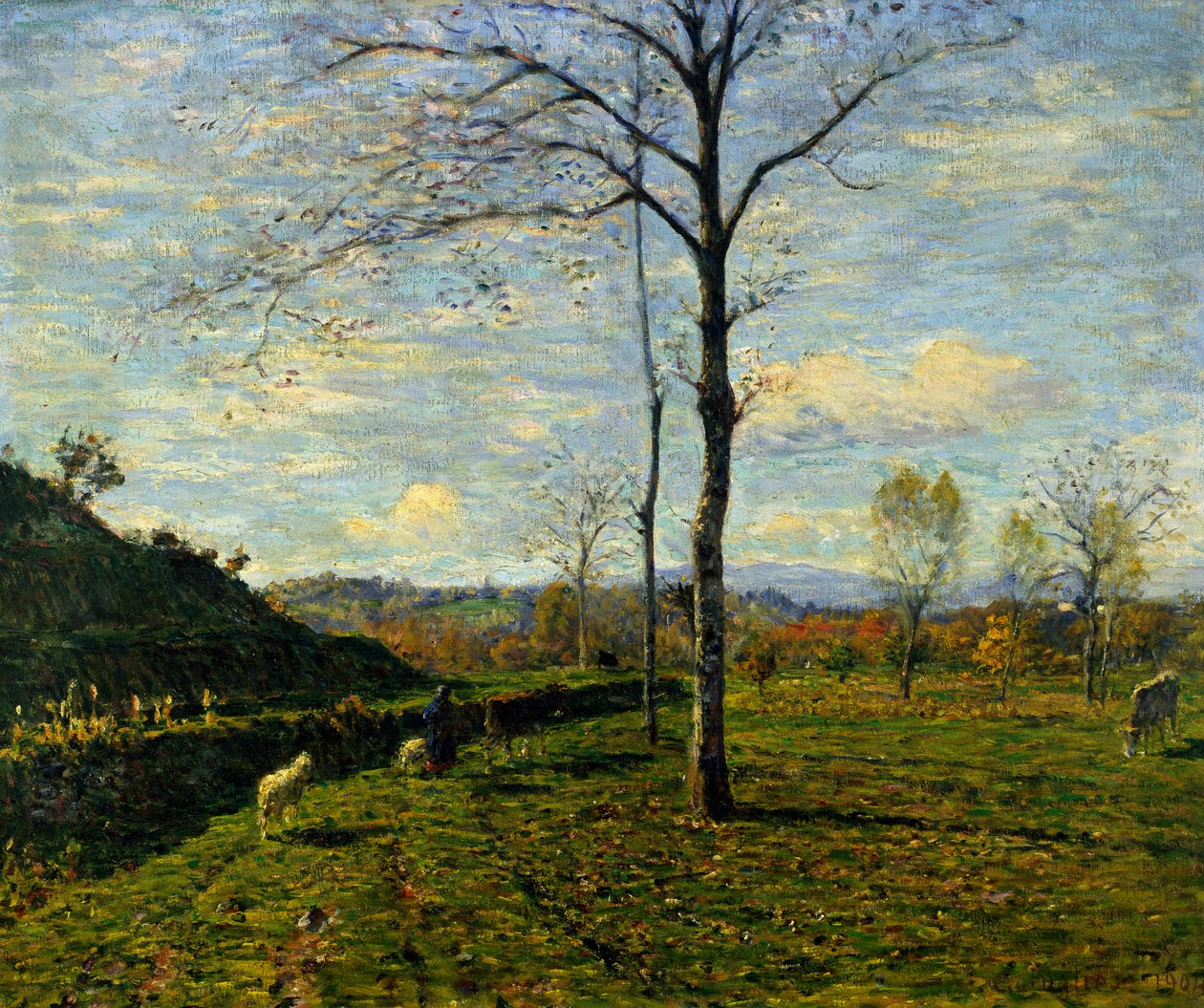 Slutten av oktober, av Clemente Pugliese Levi (1855-1936) av Clemente Pugliese Levi