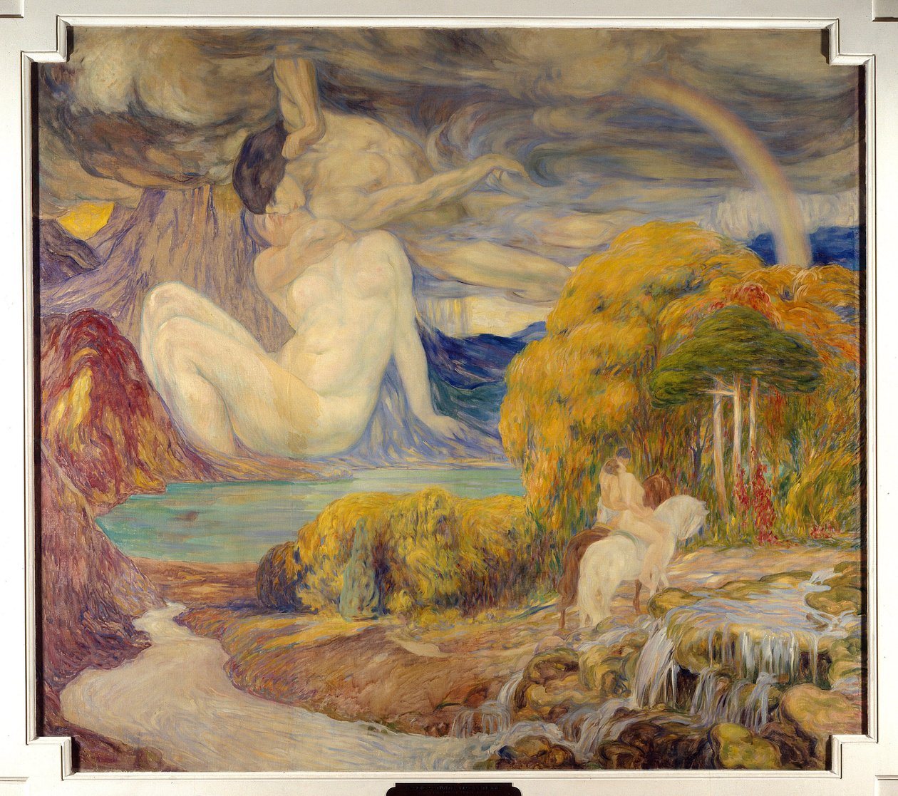Radioaktivitet, magnetisme Maleri av Helene Dufau (1869-1939) Paris fra det 20. århundre. av Clementine Helene Dufau