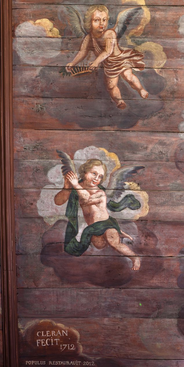 Locquirec (Finistère) / Saint-Jacques kirke, malt hvelvpanel (bilde) av Cleran