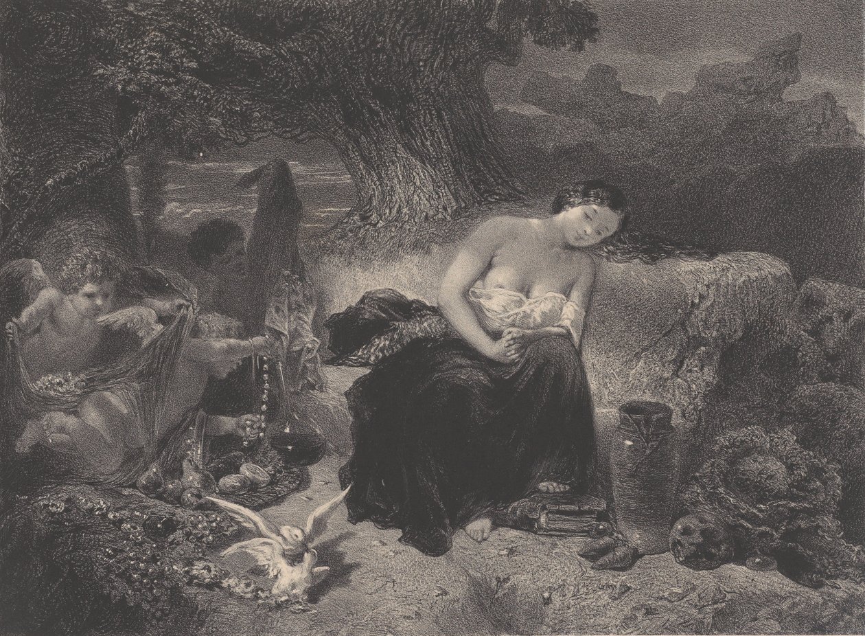 Fristelse, ca. 1850. av Célestin Nanteuil