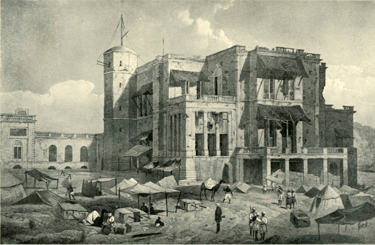 Residency forfra, Lucknow, After the Relief, c1858, 1901. av Clifford Henry Mecham