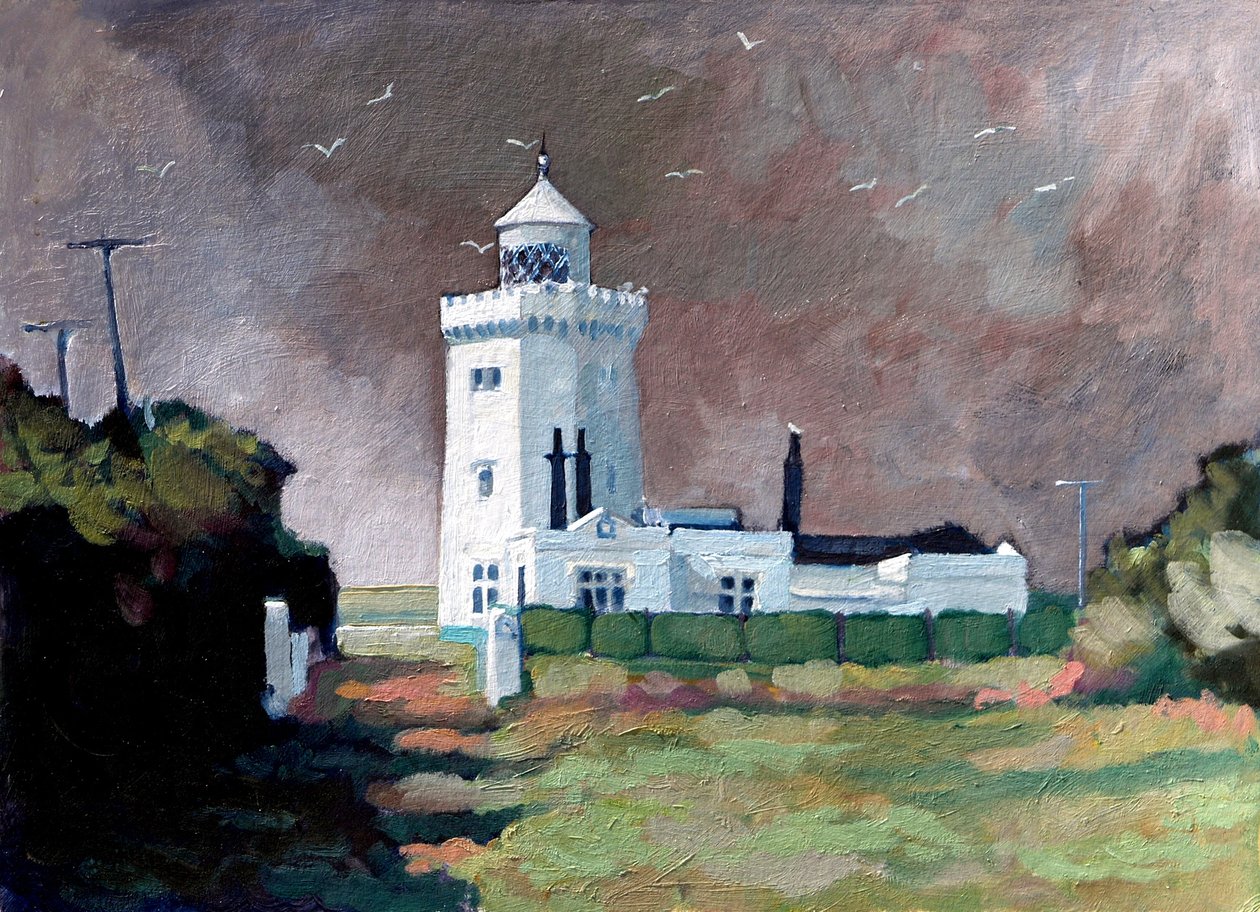 South Forelands, 2007 (akryl om bord) av Clive Metcalfe