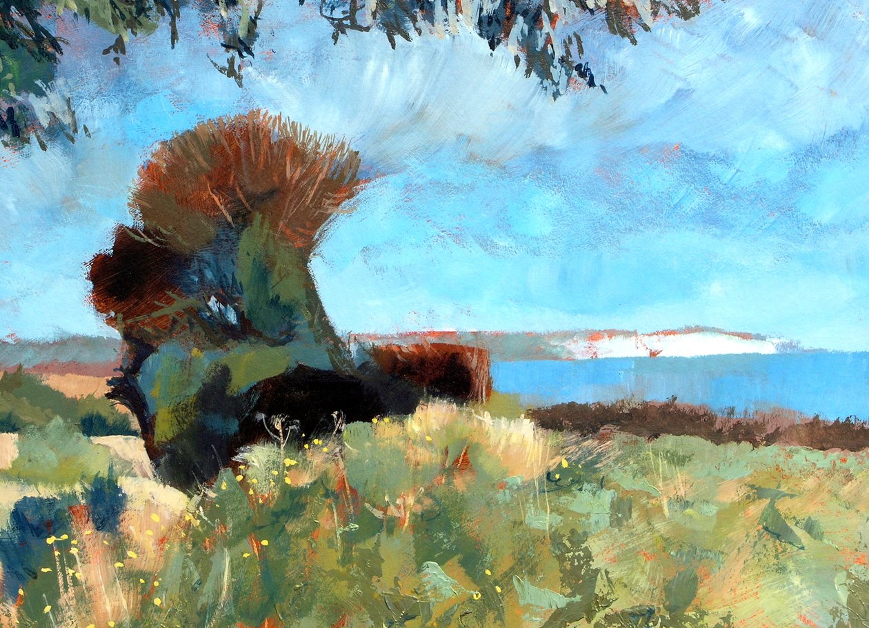 Mot Ramsgate, 2007 (akryl om bord) av Clive Metcalfe