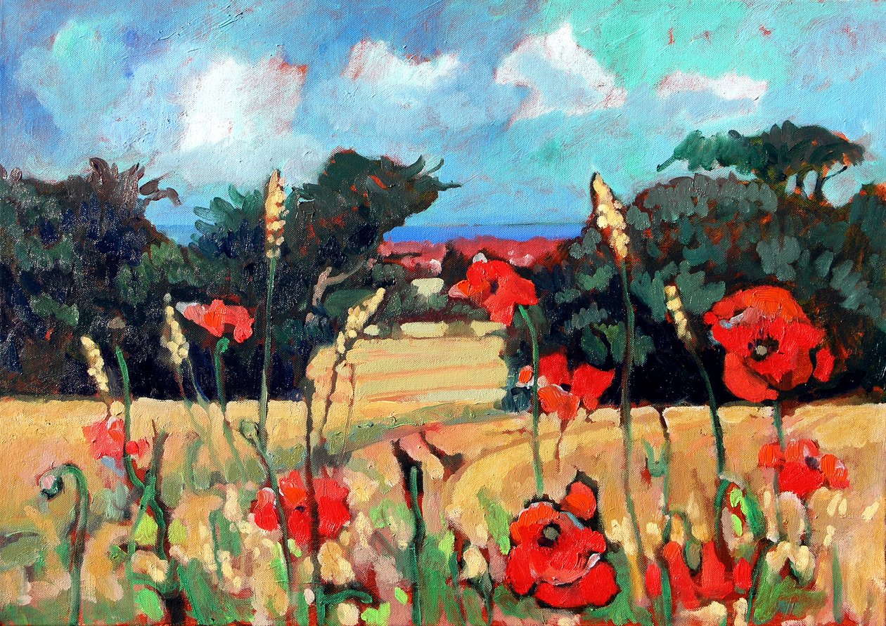 Kent Poppies, 2007 (akryl på lerret) av Clive Metcalfe