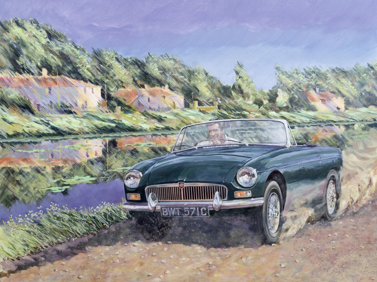 MGB ved en fransk kanal av Clive Metcalfe