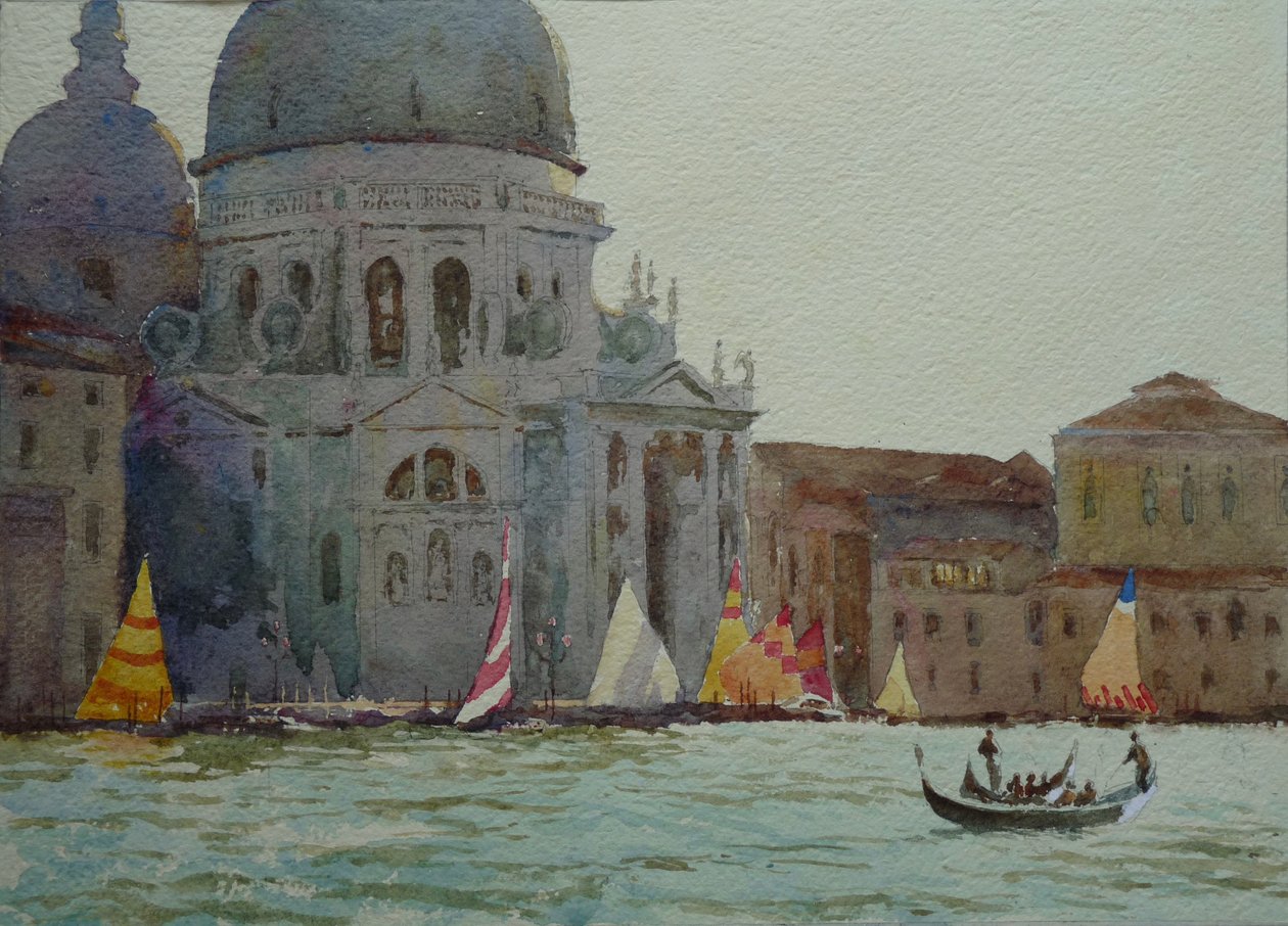 Salutt, Golden Evening, 2020 (akvarell) av Clive Wilson