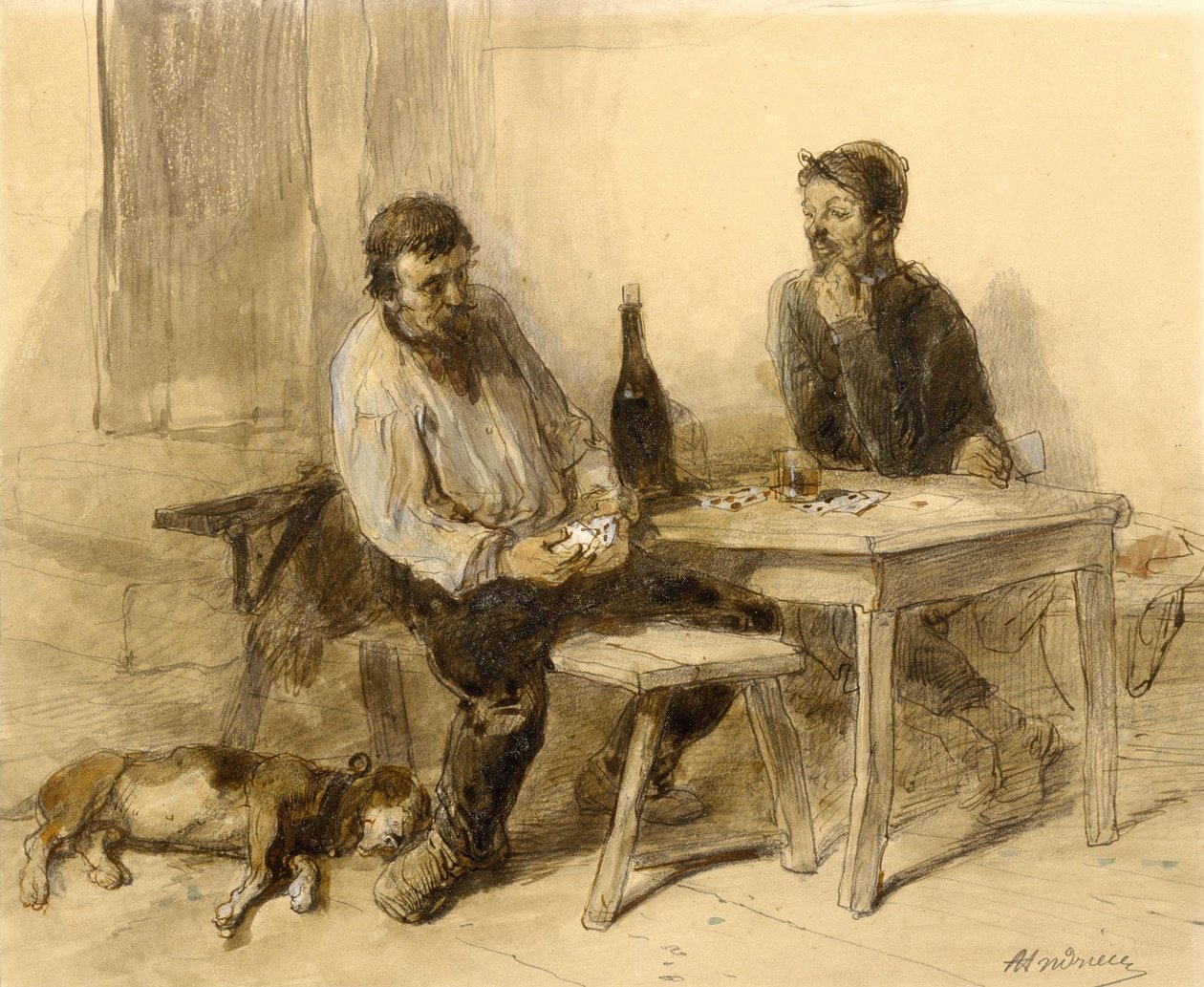 Et kortspill av Clément Auguste Andrieux